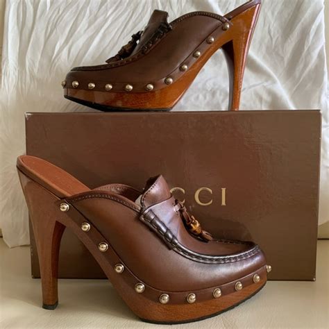 gucci high heel clogs|Gucci high heels boots.